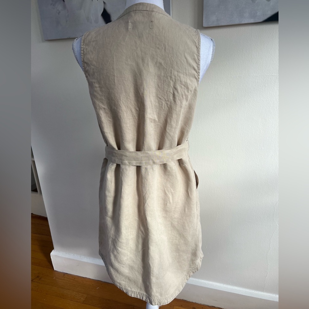 Michael Stars Button-Down Brady Dress in Natural Beige Size Small - Picture 6 of 13